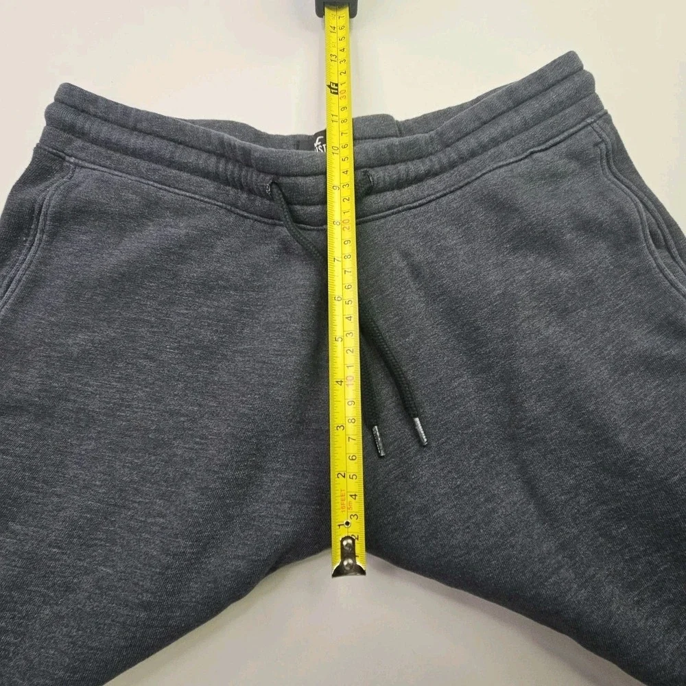 HOLLISTER Must-Have Collection Joggers M Gray White Ombre Dip Dye Logo Graphic